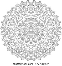 Figure mandala for coloring doodles sketch good mood