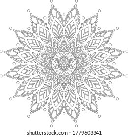 Figure mandala for coloring doodles sketch good mood