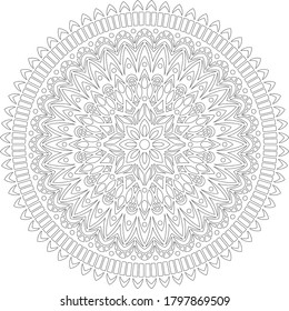 Figure mandala for coloring doodles sketch good mood