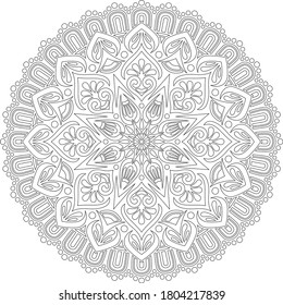 Figure mandala for coloring doodles sketch good mood