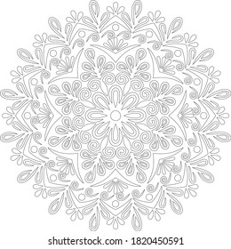 Figure mandala for coloring doodles sketch good mood