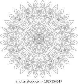 Figure mandala for coloring doodles sketch good mood