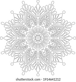 Figure mandala for coloring doodles sketch good mood
