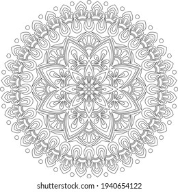 Figure mandala for coloring doodles sketch good mood