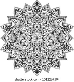 Figure mandala for coloring good mood