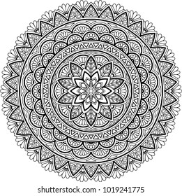 Figure mandala for coloring good mood