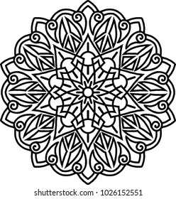 Figure mandala for coloring good mood