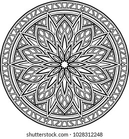 Figure mandala for coloring good mood