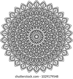 Figure mandala for coloring good mood
