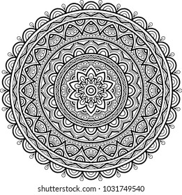 Figure mandala for coloring good mood