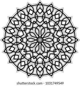 Figure mandala for coloring good mood