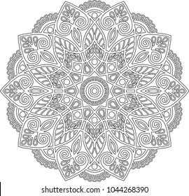Figure mandala for coloring good mood