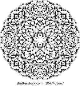 Figure mandala for coloring good mood