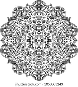Figure mandala for coloring good mood