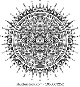 Figure mandala for coloring good mood