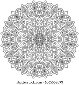 Figure mandala for coloring good mood