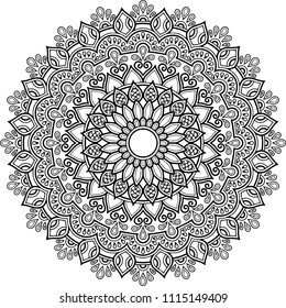 Figure mandala for coloring good mood