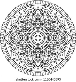 Figure Mandala Coloring Good Mood Stock Vector (Royalty Free ...