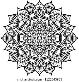 Figure mandala for coloring good mood