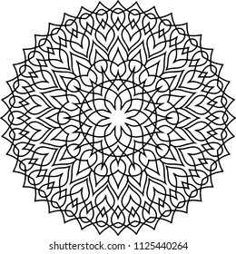 Figure mandala for coloring good mood