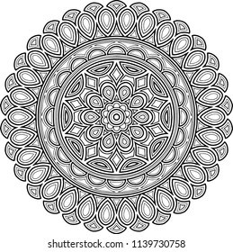 Figure mandala for coloring good mood