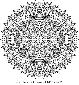 Figure mandala for coloring good mood