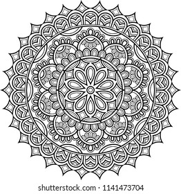 Figure mandala for coloring good mood