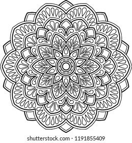 Figure mandala for coloring good mood