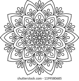 Figure mandala for coloring good mood