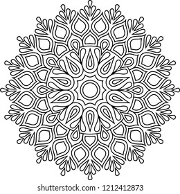 Figure mandala for coloring good mood