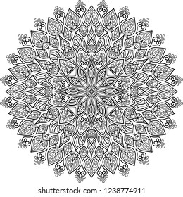 Figure mandala for coloring good mood