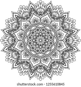 Figure mandala for coloring good mood