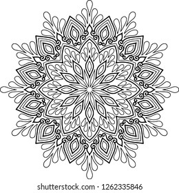 Figure mandala for coloring good mood