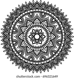 Figure mandala for coloring and good mood