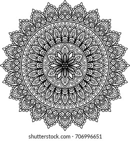Figure mandala for coloring good mood
