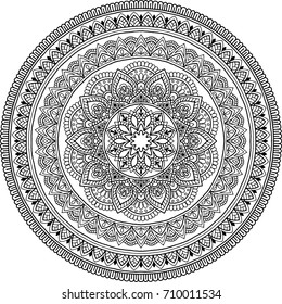 Figure mandala for coloring good mood