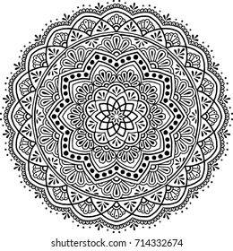 Figure mandala for coloring good mood