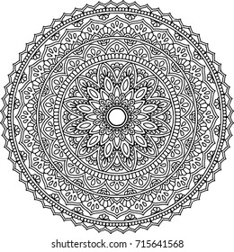 Figure mandala for coloring good mood