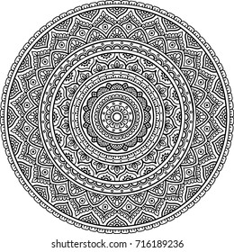 Figure mandala for coloring good mood
