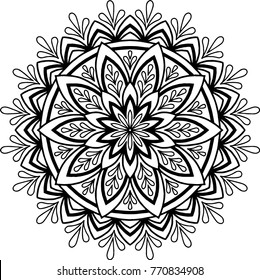 Figure mandala for coloring good mood