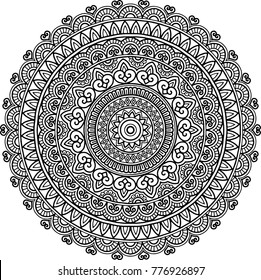 Figure mandala for coloring good mood