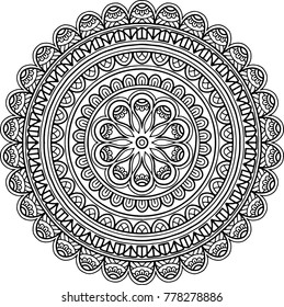 Figure mandala for coloring good mood