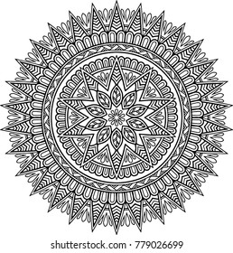 Figure mandala for coloring good mood