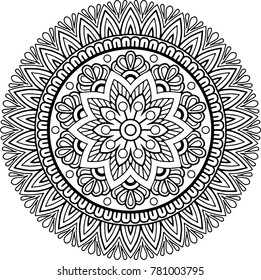Figure mandala for coloring good mood
