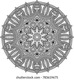 Figure mandala for coloring good mood