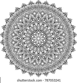 Figure mandala for coloring good mood
