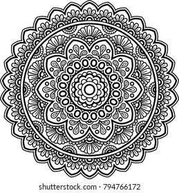 Figure mandala for coloring good mood
