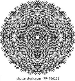 Figure mandala for coloring good mood