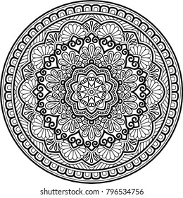 Figure mandala for coloring good mood