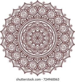 Figure mandala large for coloring good mood